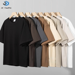 Custom Streetwear Style Men's Knitted T-Shirt 100% Cotton Loose Fit Breathable Digital <b>Printed</b> Graphic Design - Product Image 1