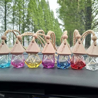 Bouteille diffuseur en verre vide, petite et mini, pour voiture, diffuseur d'air frais, forme personnalisable, vente en gros