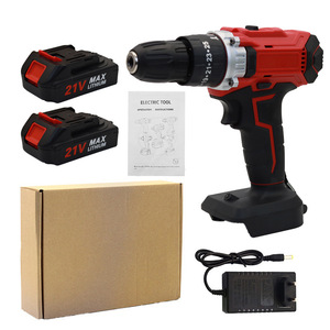 21V Max Lithium Electric Drill 3 In 1 Cordless Drill With Two Batteries And Charger For Diy Home Use - Product Image 1