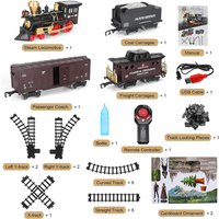 JOYSUNTOYS Train électrique télécommandé à vapeur avec effet de fumée, en plastique, échelle 1:16, jouet éducatif STEM EN71