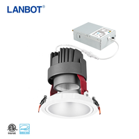 Plafonnier LED encastré rond à intensité variable de haute qualité AC120V pour la décoration de villa, 23W COB