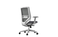 Chaise de bureau moderne en maille, dossier haut, pivotante, avec soutien lombaire adaptatif