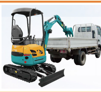 Excavadora de Orugas U17 de 2 Toneladas, Miniexcavadora U17 para Construcción con Buen Precio