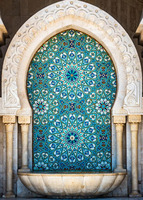 Affiche d'art mural sur toile avec impression d'arche de couloir de style marocain, pour la décoration de salon, esthétique