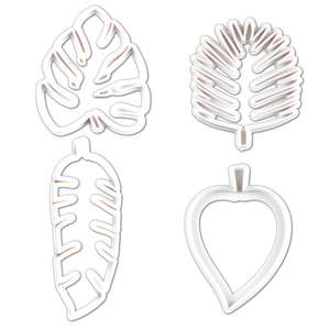 HY 4個トロピカルヤシの葉クッキーカッターガムペースト用フォンダンケーキツール - Product Image 2