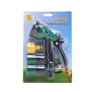 8 Function Water Gun 4 Piece <b>Set</b> Variable <b>Spray</b> Patterns Garden Car Wash Sprayer - Product Image 1