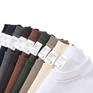 T-shirt vierge uni en gros, personnalisable avec logo, 100% coton épais, coupe ample, streetwear homme, t-shirts oversize TKAN933 - Product Image 2