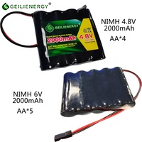 Batterie de récepteur NiMH 4.8V 2000mAh avec connecteurs Hitec pour contrôleur d'avion Futaba RC avions RC