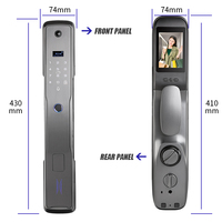 Haute sécurité caméra Tuya WIFI APP intelligente empreinte digitale numérique multifonctionnelle intelligente serrure de porte électronique