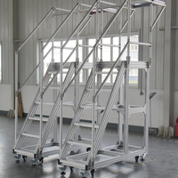 en aluminium de sécurité industrielle passerelles plates-formes pliantes échelles avec accessoires pieds niveleur de jambe