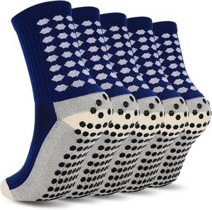 Non Slip Solid Knitted Thick Summer Crew Sports <b>Socks</b> Quick Dry Breathable Anti-Slip Grip Cuff Logo for Basketball <b>Training</b> - Product Image 1