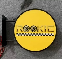 Enseigne commerciale intérieure personnalisée, boîte à lumière LED, option de suspension, cadre en acier inoxydable, couleur pleine, pour café, restaurant