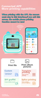 Cámara Digital para Niños SourcingArk Kidiway, Resolución de Video HD, Mini Impresora Térmica Instantánea con MicroSD, Plástico Q5