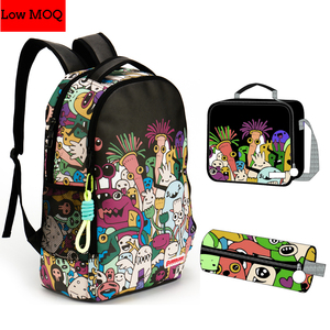 Waterproof Polyester <strong>Backpack</strong> for Student School Custom <strong>Backpack</strong> 3 Pieces Set Outdoor Casual Teenager <strong>Backpacks</strong> Bags Kids - Product Image 1