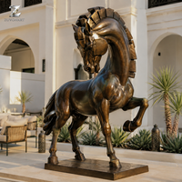 Sculpture de cheval en bronze, artisanat métallique, moulage à la cire perdue, statue animale personnalisée pour la décoration d'une villa de luxe, d'un jardin ou d'une entrée d'hôtel