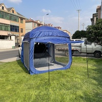 Tente arrière universelle pour SUV, imperméable, monocouche, quatre saisons, avec structure en acier, extension de coffre de voiture, camping, voyage en plein air, 190T