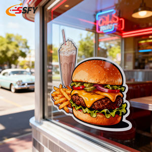 Pegatina adhesiva estática para <span class=keywords><strong>ventana</strong></span> de vinilo electrostático de doble cara reutilizable, pegatina de vidrio extraíble impresa UV - Product Image 1