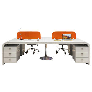 Postazione <span class=keywords><strong>di</strong></span> <span class=keywords><strong>Lavoro</strong></span> per Ufficio con Divisorio per 6 Persone, Moderna e Modulare, Open Space per 4 Persone - Product Image 6