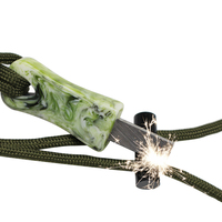 550 Paracord verstellbarer EDC Camping Hochgeschwindigkeits-Stahlsc haber Feuers tarter Feuerstein Rod Halskette Kit für Firecraft