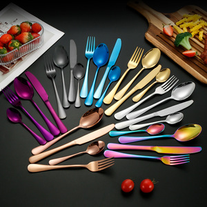 Juego de Cubiertos de Acero Inoxidable Pei Jiale, 4 Piezas, Ovalados, Duraderos, Estilo Occidental, Cuchara, Tenedor, Cuchillo, Vajilla para Bistec, Caja de Regalo - Product Image 2