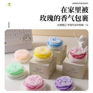 Vela Aromática con Forma de Rosa, Regalo Decorativo para el Día de la Madre, Recuerdos con Fragancia Elegante - Product Image 3