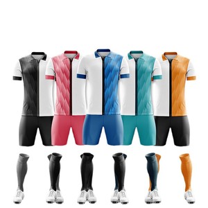 Ensembles de maillots de football personnalisés à séchage rapide, manches courtes, respirants, uniformes d'entraînement et de match, vêtements de sport en polyester pour adultes - Product Image 2