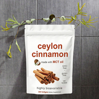 Gélules de cannelle de Ceylan OEM, capsules d'huile MCT, complément alimentaire hautement biodisponible, 300 unités