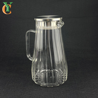 Carafe ronde en acier inoxydable de 1,7 L avec couvercle pour jus et boissons, pichet à eau froide de 1700 ml, catégorie de produit