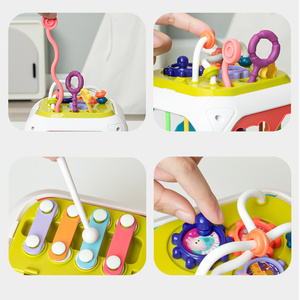 Cube d'activités sensorielles <span class=keywords><strong>Montessori</strong></span> pour bébé : tri, apprentissage, correspondance, entraînement à la motricité fine et jeu de tirage à la corde pour tout-petits - Product Image 2