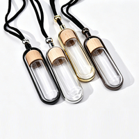 Flacon en verre suspendu pour diffuseur d'arômes de voiture, vide, transparent, 5ml 10ml, pour huiles essentielles, aromathérapie, parfum, pendentif, flacons