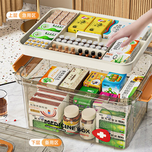 กล่องยาใสเฉียวเจี๋ยความจุขนาดใหญ่พิเศษแบบพกพาสำหรับใช้ในครอบครัว - Product Image 4