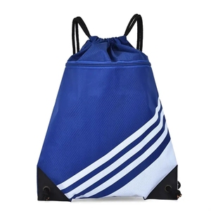 Large Capacity Zipper <b>Drawstring</b> <b>Backpack</b> Water-Resistant Lightweight Gym Sports Bag Polyester Lining Men Women's Travel Storage - Product Image 1