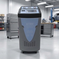 Máquina de Carga de Refrigerante Vertical para Aire Acondicionado Automotriz con Manómetro y Ruedas Giratorias