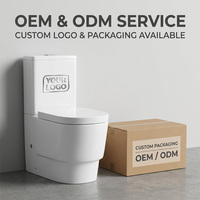 WC en céramique deux pièces à chasse d'eau Tornado, à poser au sol, avec abattant à fermeture douce, certifié CE WaterMark, OEM ODM pour hôtel