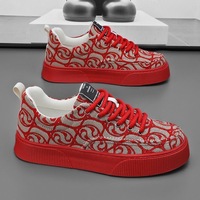 Zapatillas Casuales para Hombre, Estilo 2025, Transpirables, Combinación de Colores, con Plantilla de PU y Malla, para Caminar en Invierno