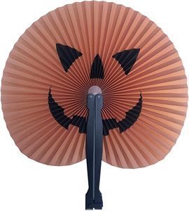 Quạt xếp cầm tay bán buôn, tùy chỉnh, dùng cho tiệc Halloween, quạt xếp kiểu đàn accordion có tay cầm nhựa, quạt tròn bằng gỗ - Product Image 4