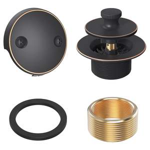 <span class=keywords><strong>Kit</strong></span> de vidange et de trop-plein de <span class=keywords><strong>baignoire</strong></span> <span class=keywords><strong>noir</strong></span> mat, ensemble de garnitures de vidange de <span class=keywords><strong>baignoire</strong></span> de remplacement, <span class=keywords><strong>kit</strong></span> de vidange de <span class=keywords><strong>baignoire</strong></span> à soulever et à tourner avec 2 trous - Product Image 4