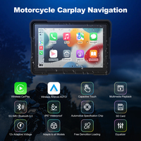 Navegador GPS Portátil de 5'' para Motocicleta con Pantalla Táctil, DVR Doble, Bluetooth, Carplay/Android Auto Inalámbrico, Impermeable IP67 ZC11A+TPMS