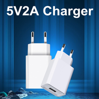 Adaptateur secteur mural pour téléphone intelligent, caméra, écouteurs, prise EU, USB unique, charge rapide 10W, écologique, 5V 2A