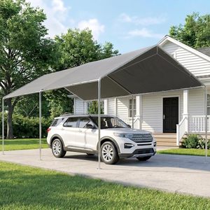 เต็นท์จอดรถกลางแจ้งขนาด 12'x20' สำหรับงานหนัก โครงเหล็กชุบสังกะสี พร้อมชุดสมอ - Product Image 1