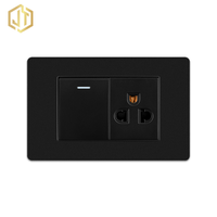 Prise électrique thaïlandaise à 3 broches 16A 250V avec interrupteur 1 gang, prise murale de type 118 pour utilisation en Thaïlande