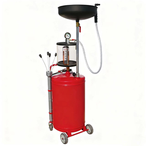 80L chất thải dầu xả xe tăng không khí hoạt động dầu di động drainer với Phễu có thể điều chỉnh chiều cao chất lỏng nhiên liệu chuyển hệ thống thoát nước với bánh xe - Product Image 1