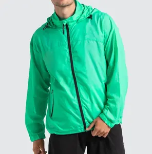 Customized Nylon Fabric Wholesale High Quality Comfortable Sports Waterproof Windbreaker Jacket For Men