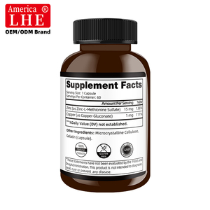 Suplementos de Zinc + Cobre GMP Shecome, Favorecen la Claridad de la Piel, la Estructura del Cabello y la Salud Celular General, Cápsulas de Zinc + Cobre - Product Image 3