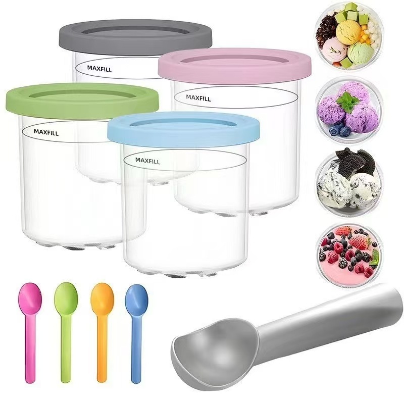Four-color jar-four-color spoon-big scoop