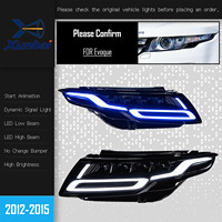 Ensemble de phares à LED à quatre lentilles pour Range Rover Evoque 2012-2018, lumière de démarrage bleue, clignotant séquentiel, pièces de modification automobile