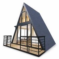 Villa modulaire de luxe à ossature en A, haute résistance, structure durable résistante aux intempéries, maison préfabriquée