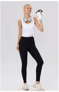 Chaleco de Yoga Fresco de Verano para Mujer, Transpirable, de Alta Elasticidad, Sin Mangas, Top Deportivo Holgado para Correr, Gimnasio, Yoga - Product Image 3