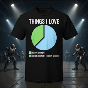 Camiseta Robot Combat con frase divertida para los fanáticos de Robot Combat, color negro, unisex, talla S a 3Xl - Product Image 1