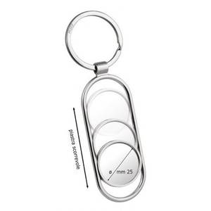 Porte-clés en caoutchouc creux à plaque coulissante - Product Image 2